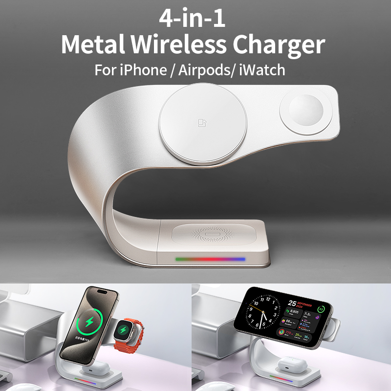 Smartwatch Watches For Iphone - Metal Shell 4 in 1 Wireless