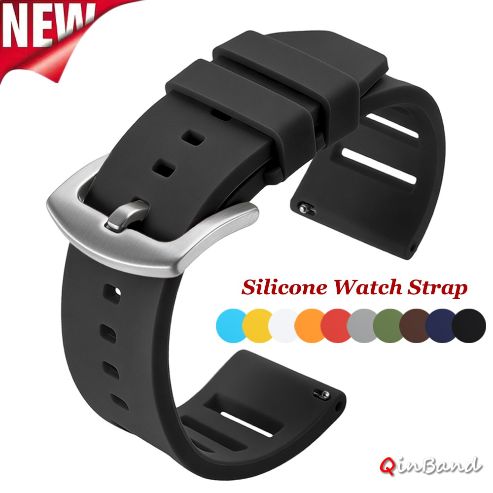Seiko Watches Smartwatch - 20mm 22mm Silicone Rubber Watch Band
