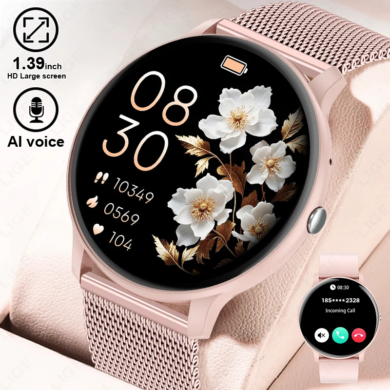Watches Ladies Smartwatch - LIGE Bluetooth Call Smart Watch Women