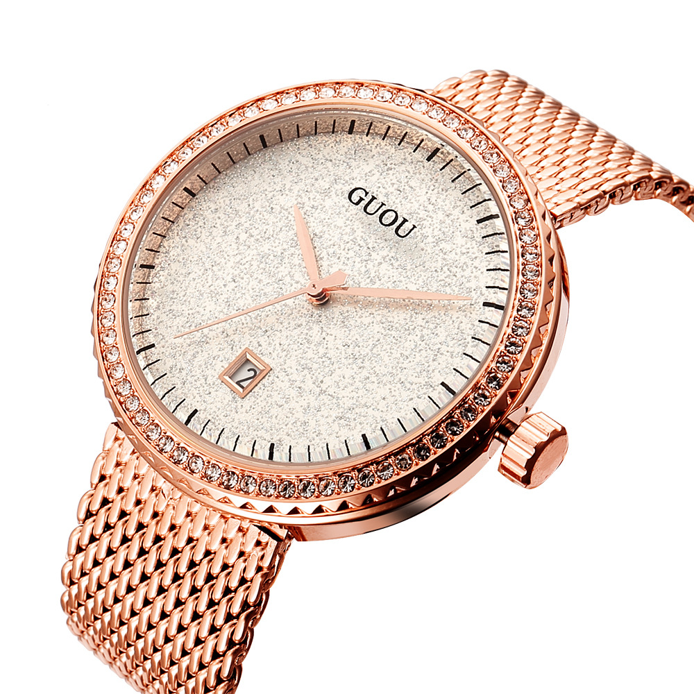 Guou Fashion Simple Mesh Retro - Mesh Stainless Strap recension och pris