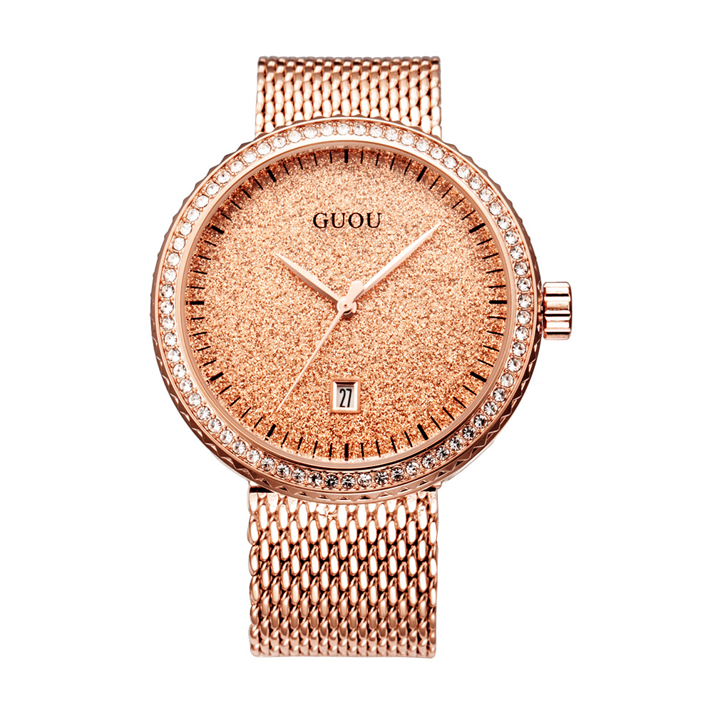 Guou Fashion Simple Mesh Retro - Mesh Stainless Strap recension och pris