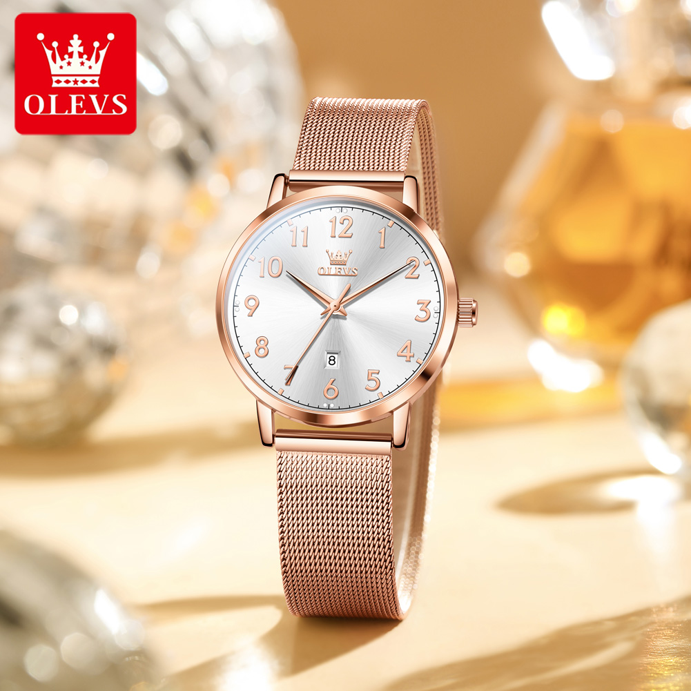 OLEVS 5653 Woman Watches Elega - Mesh Stainless Strap recension och pris