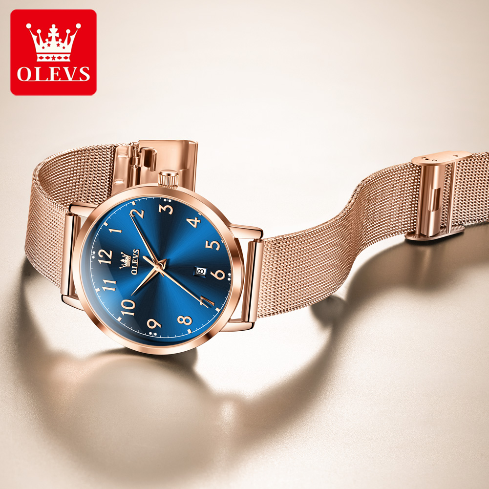 OLEVS 5653 Woman Watches Elega - Mesh Stainless Strap recension och pris