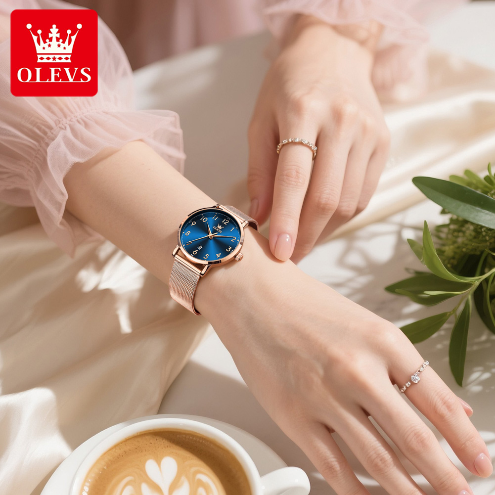 OLEVS 5653 Woman Watches Elega - Mesh Stainless Strap recension och pris