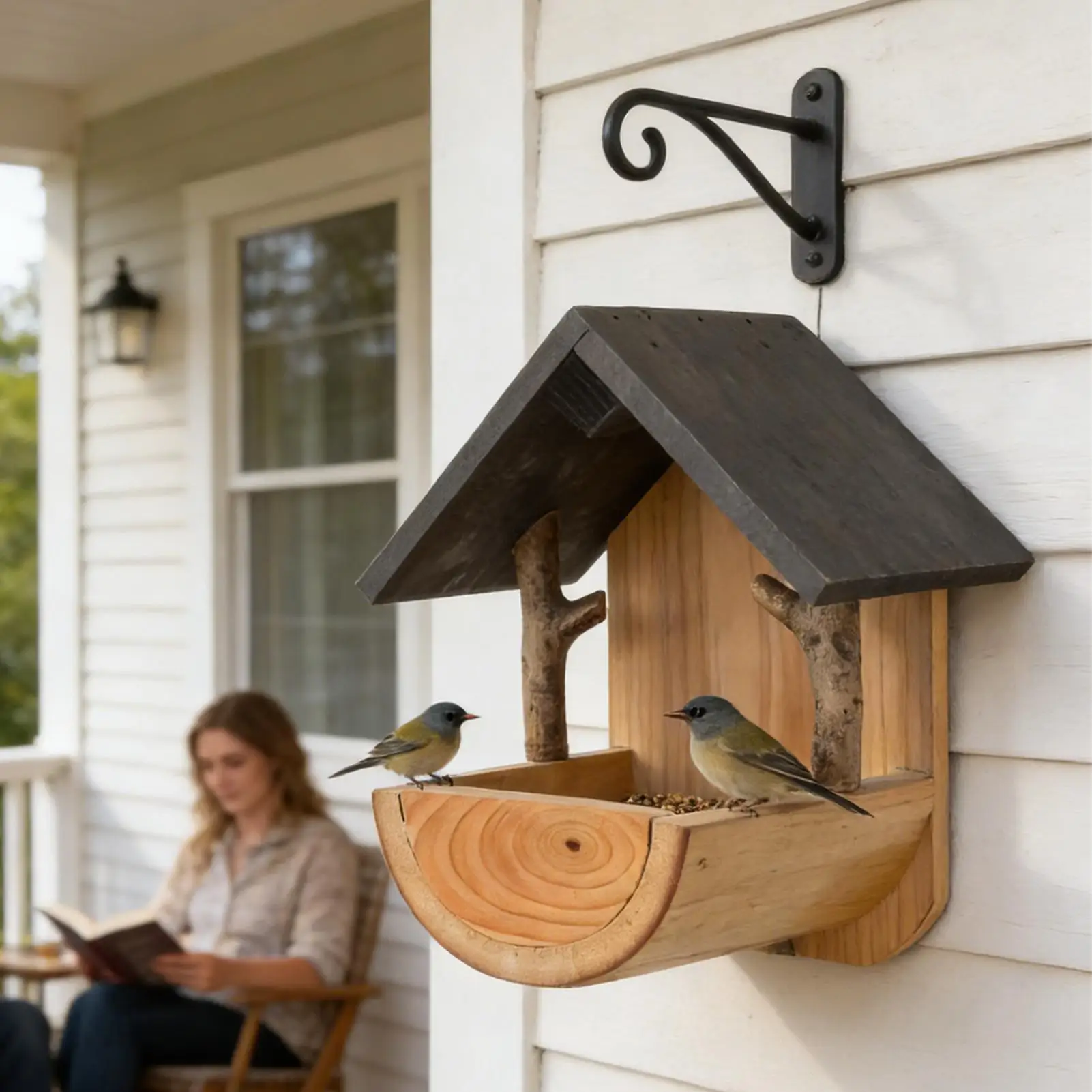 Wall Mount Wooden bird feeder  - Watch S recension och pris