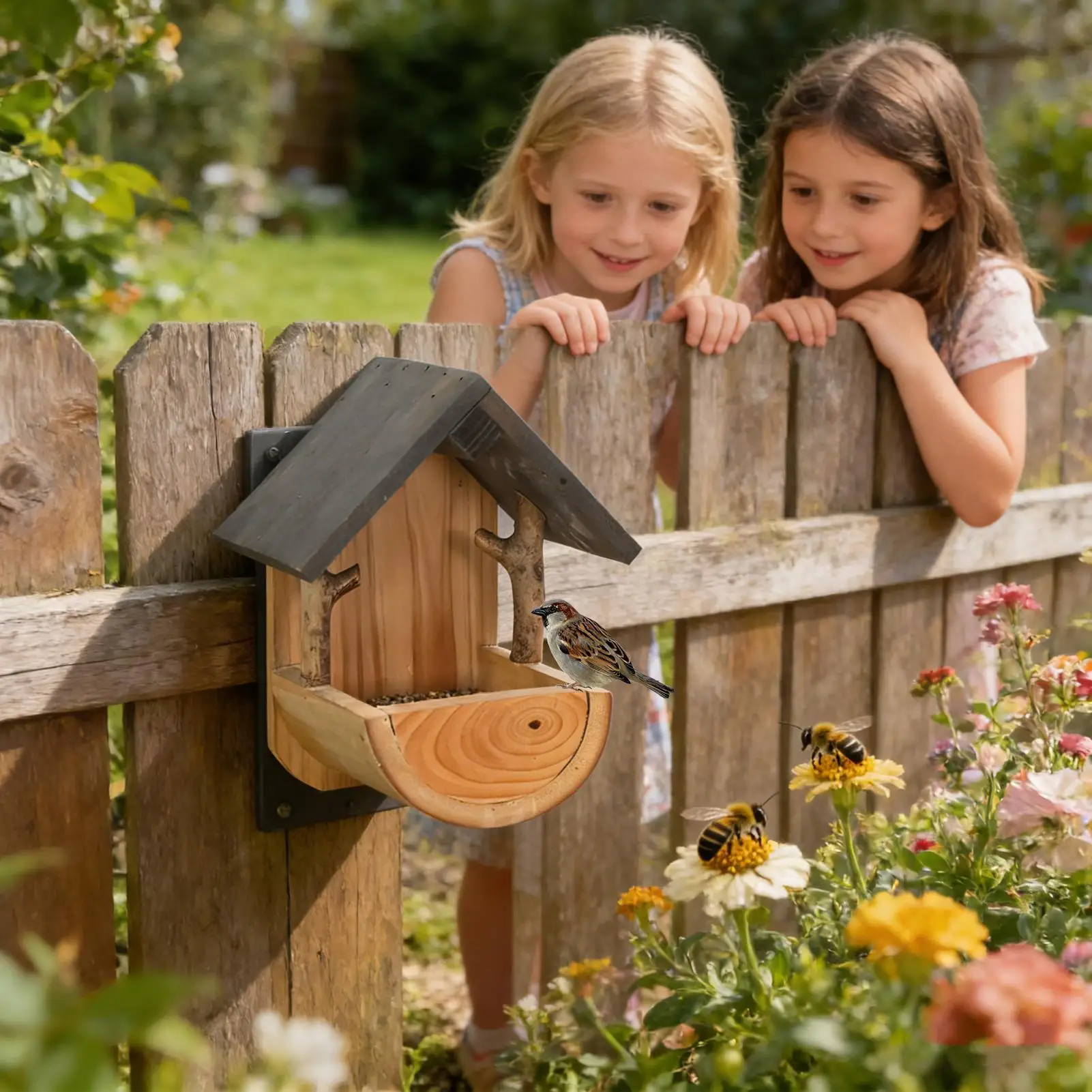 Wall Mount Wooden bird feeder  - Watch S recension och pris