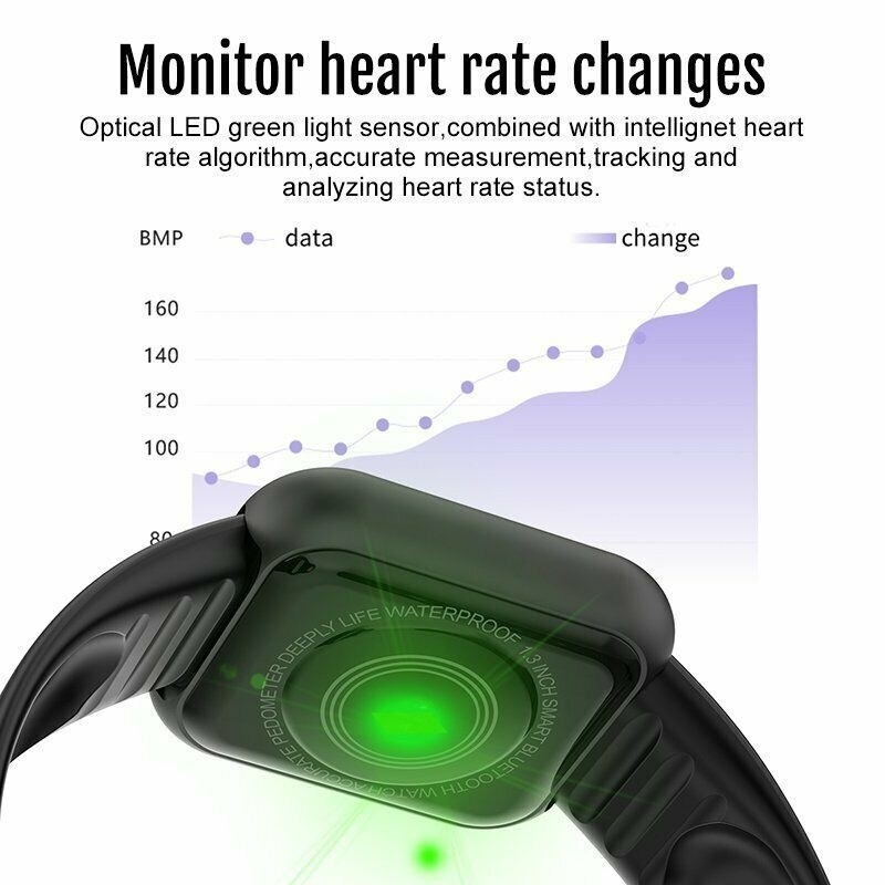 Y68 Smart Watch Men Women Hear - Watch Smart Y68 recension och pris
