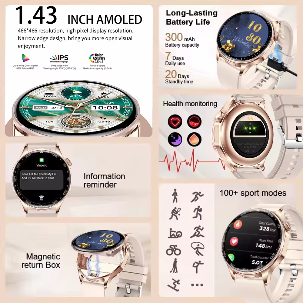 DAORKOW Smart Watch T98 Blueto - Smartwatch Noise Watches recension och pris