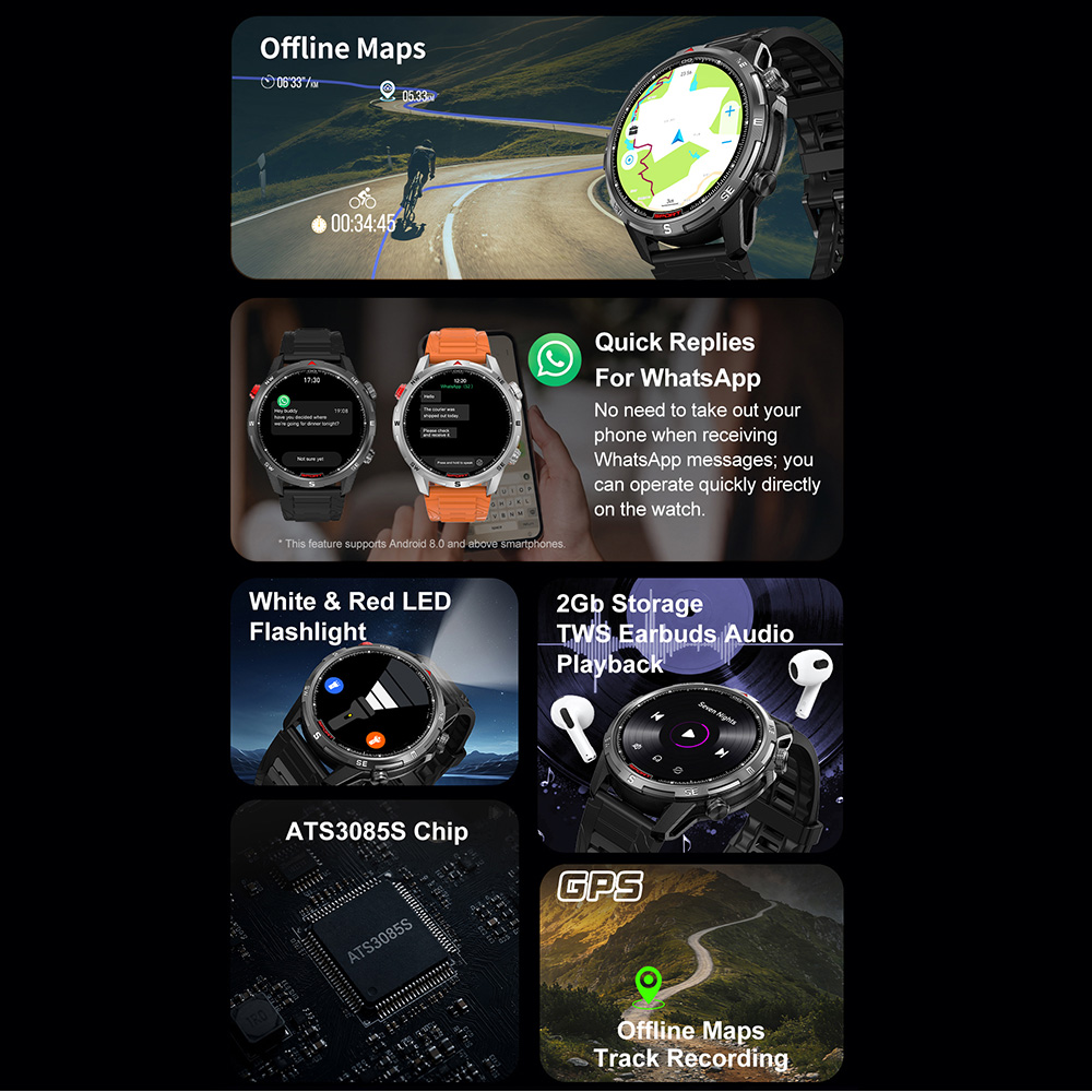 DTG10 Smartwatch 1.43'' AMOLED - Heart Rate Gps Watch recension och pris