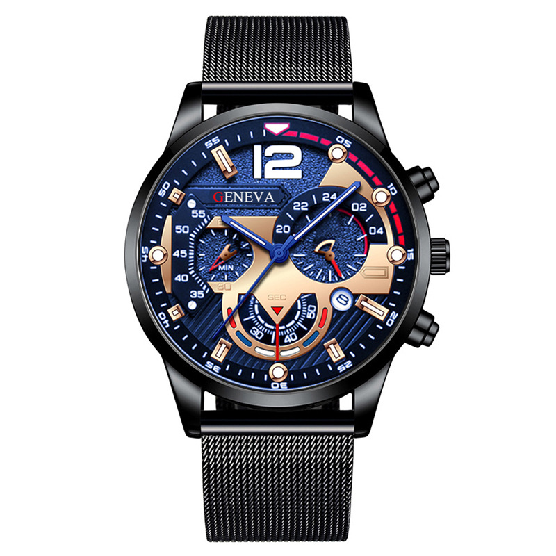 Fashion Men's Quartz Watch Ste - Mesh Stainless Strap recension och pris