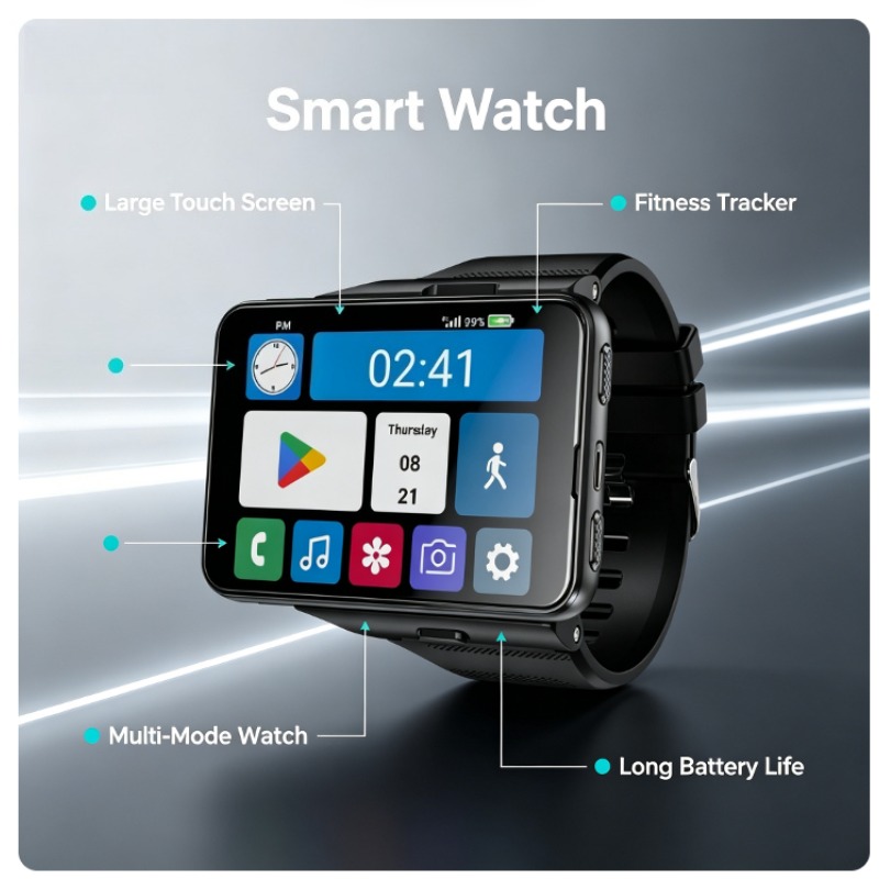 S999 Plus Smart Watch, 4G Andr - Heart Rate Gps Watch recension och pris