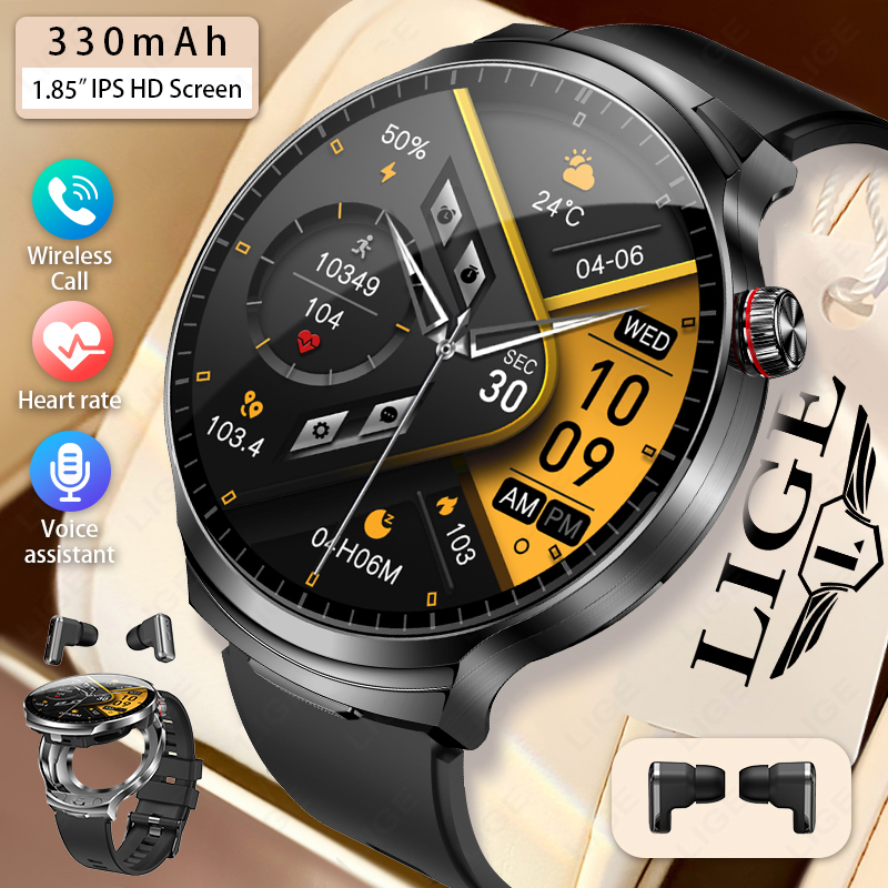 LIGE 2026 New TWS 2 in 1 Heads - Smartwatch Noise Watches recension och pris