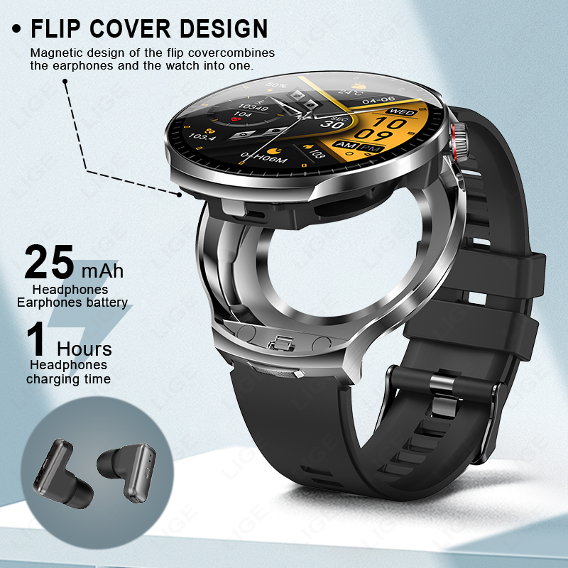 LIGE 2026 New TWS 2 in 1 Heads - Smartwatch Noise Watches recension och pris