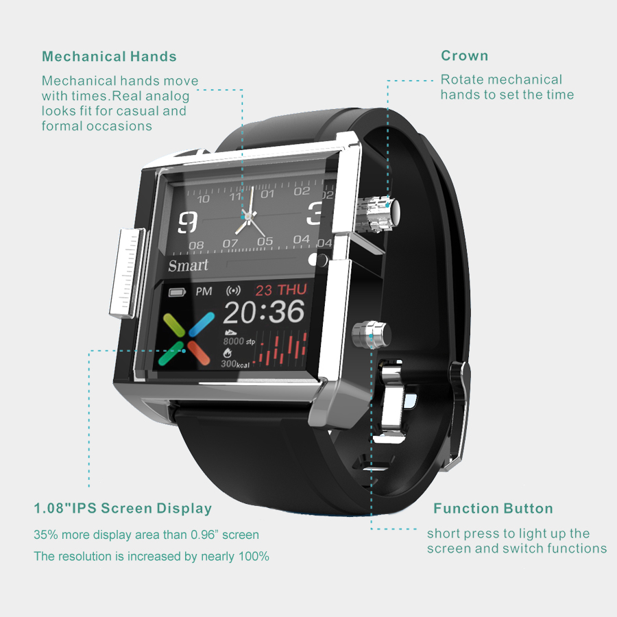 T9 Hybrid Smartwatch Heart Rat - Seiko Watches Smartwatch recension och pris