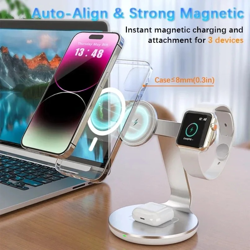 3 in 1 Wireless Charger Stand  - Smartwatch Watches For Iphone recension och pris