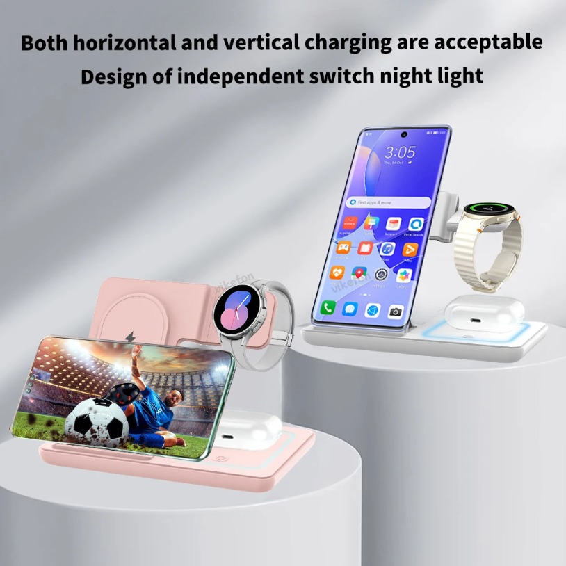 3 in 1 Foldable Wireless Charg - Smartwatch Watches For Iphone recension och pris