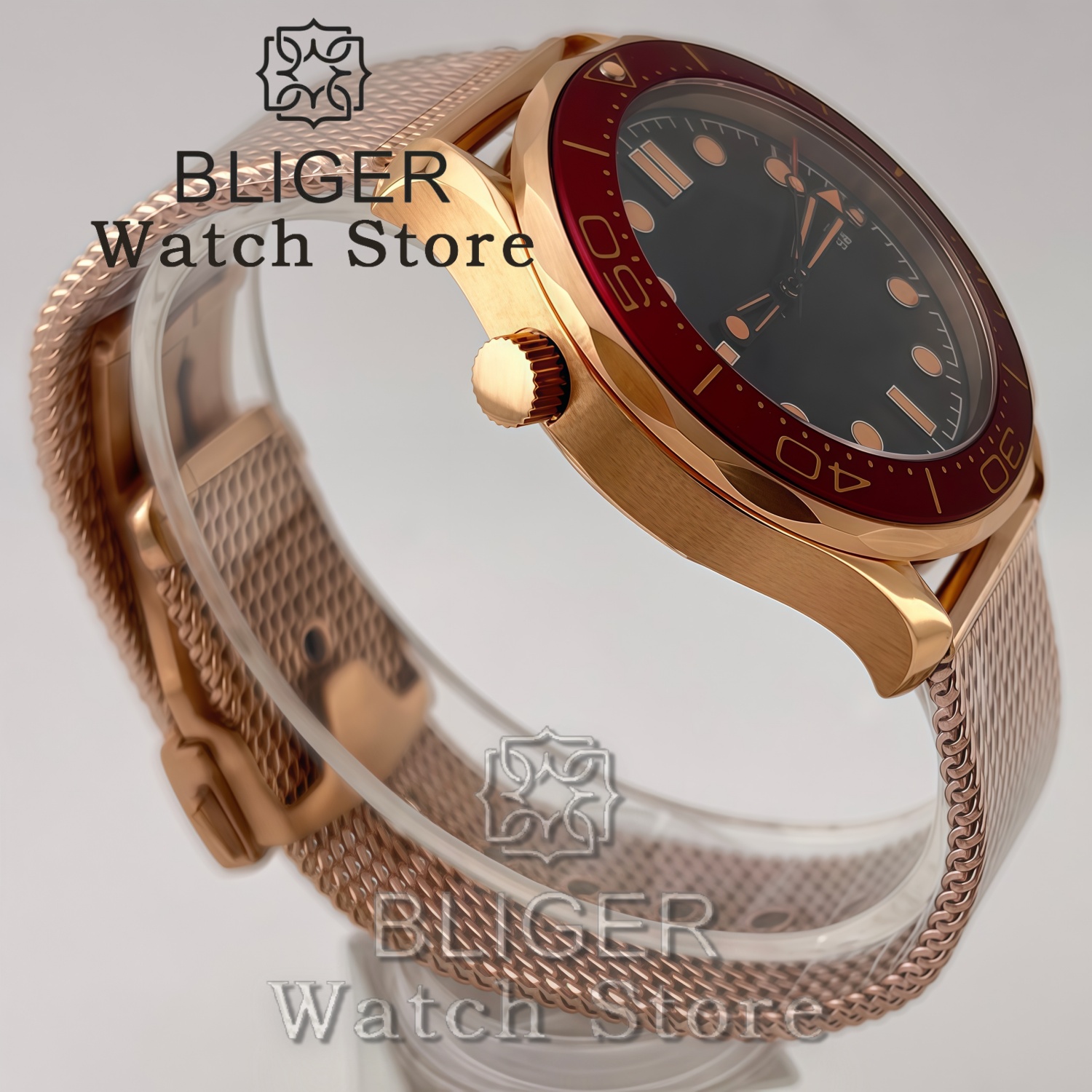 BLIGER Vintage Bronze Rose Gol - Mesh Stainless Strap recension och pris