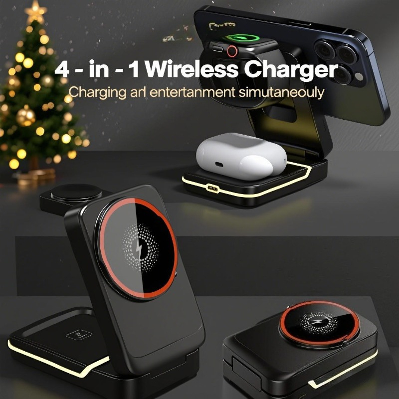 3 in 1 Magnetic Foldable Trave - Smartwatch Watches For Iphone recension och pris