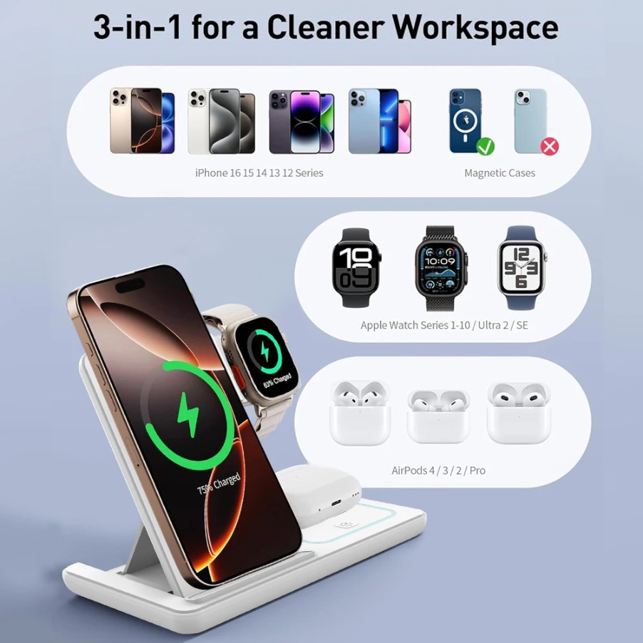 3 in 1 Foldable Night LED Ligh - Smartwatch Watches For Iphone recension och pris